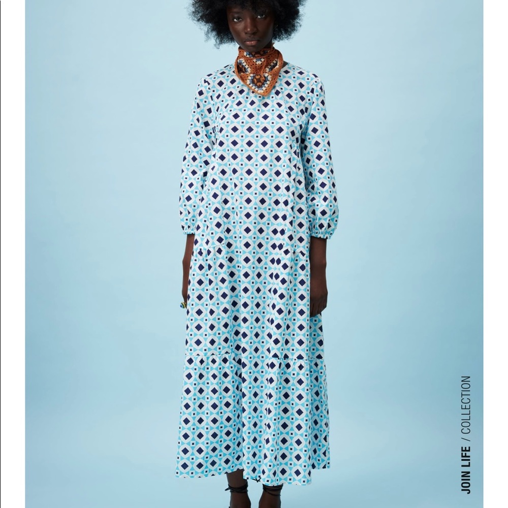 ZARA PRINT DRESS NWT
